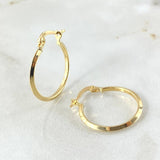 Clau Hoop Earrings 1gr / 0.9in / 18K Gold ©