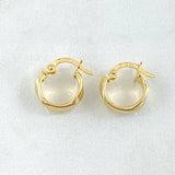 Hoop Earrings Nia 1.15gr / 0.6in / 18K Gold