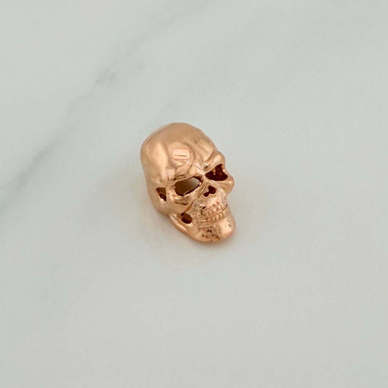 Skull Charm 4.3gr / 1/2 in / 18K Rose Gold &