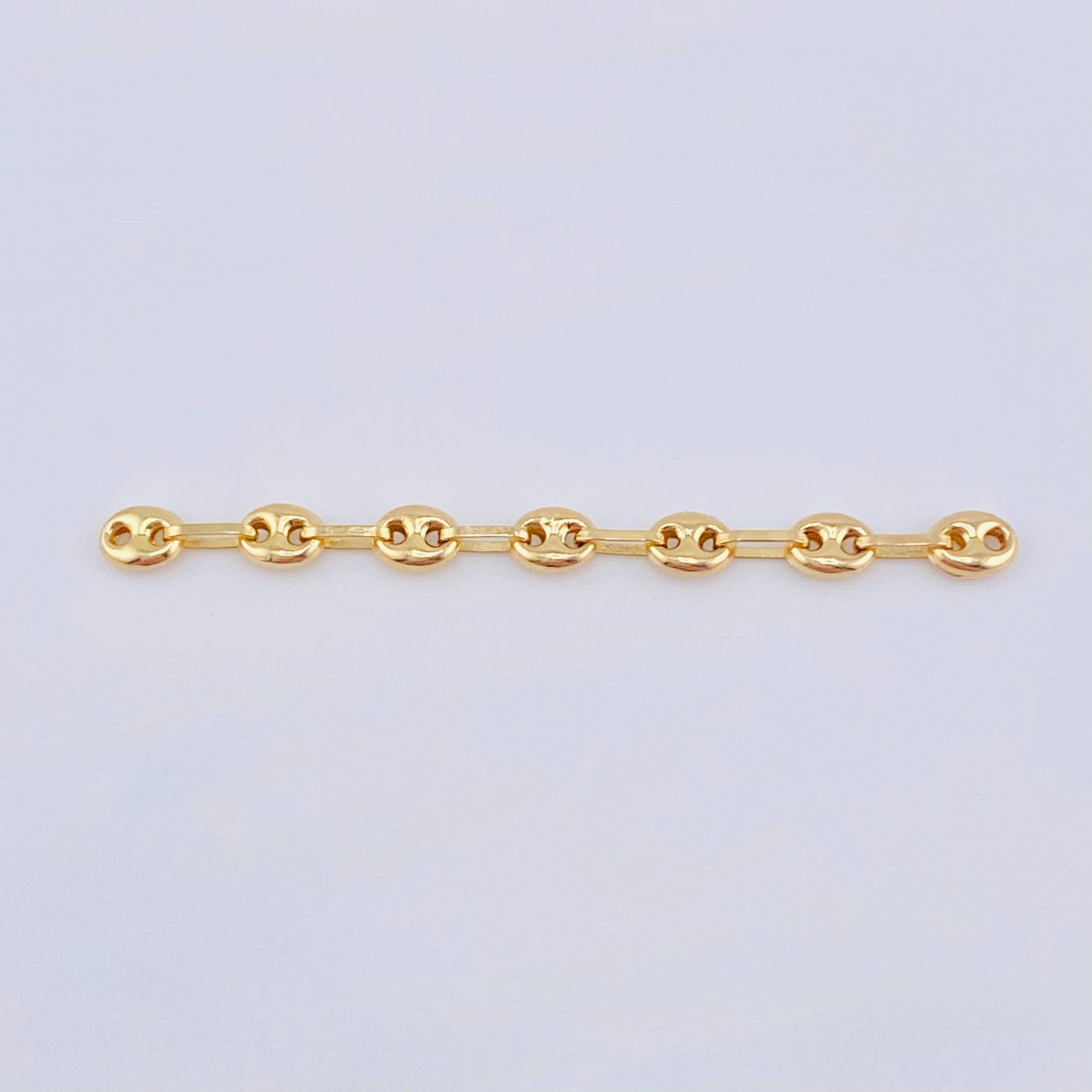 Herraje Retazo GC 7 Eslabones 0.45gr / 1 3/4 in / 3.35mm Oro Amarillo 18K ©