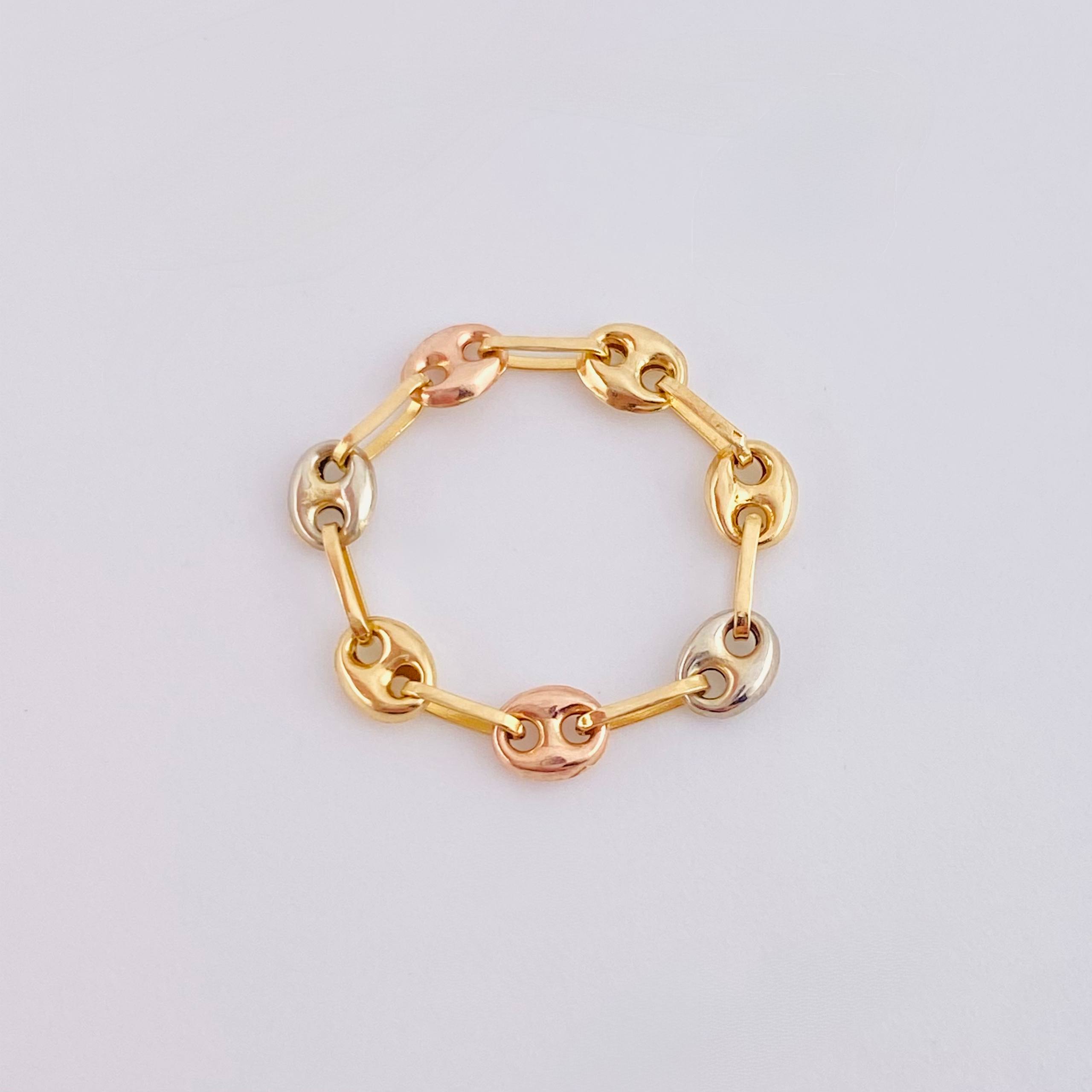 Gc Ring 0.45gr / T2 3/4- T2 1/2 / 3.4mm 18K Three Golds ©