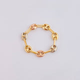 Gc Ring 0.45gr / T2 3/4- T2 1/2 / 3.4mm 18K Three Golds ©