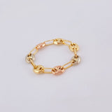 Gc Ring 0.45gr / T2 3/4- T2 1/2 / 3.4mm 18K Three Golds ©