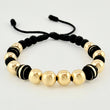 Black Bracelet Neoros 4pcs Beads 10pcs 3.1gr / 8mm Yellow Gold 18K *