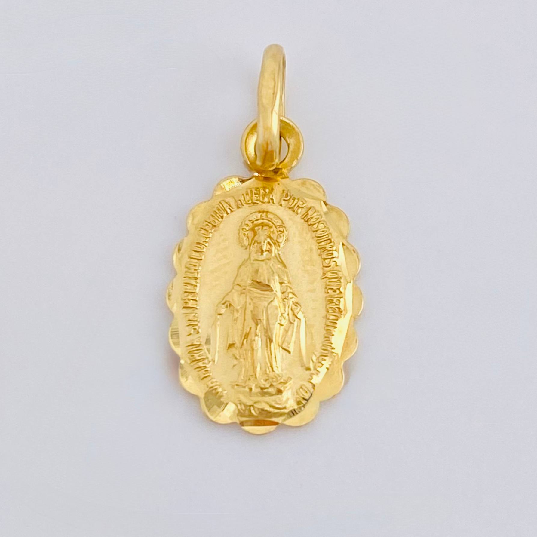 Dije Virgen Milagrosa 0.5gr / 3/4 in / Oro Amarillo 18K *