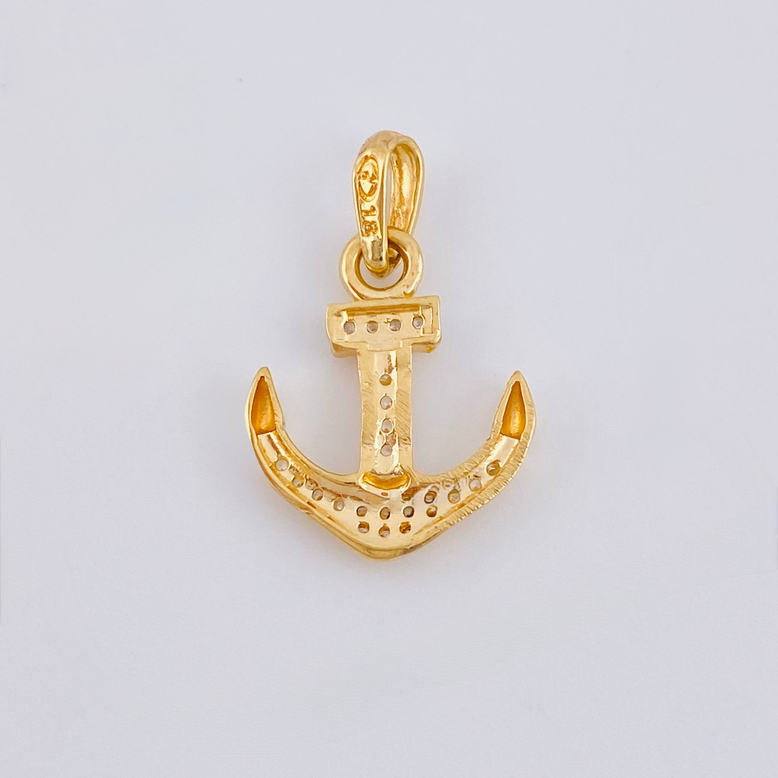Dije Ancla 1.5gr / 1 in / Oro Amarillo 18K ©