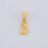 Dije Letra S 0.3gr / 1/2 in / Oro Amarillo 18K ©