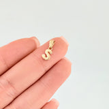 Dije Letra S 0.3gr / 1/2 in / Oro Amarillo 18K ©