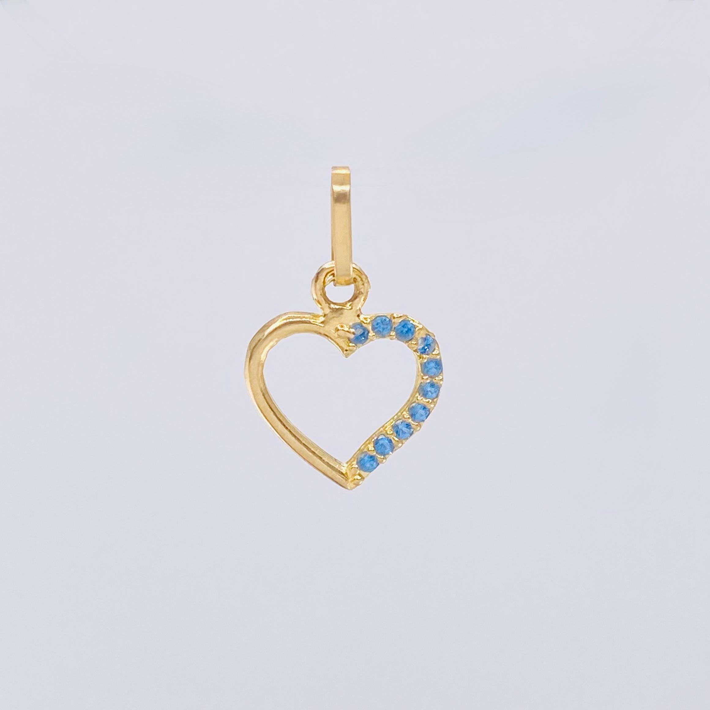 Dije Silueta Corazón 0.35gr / 1/2 in / Oro Amarillo 18K