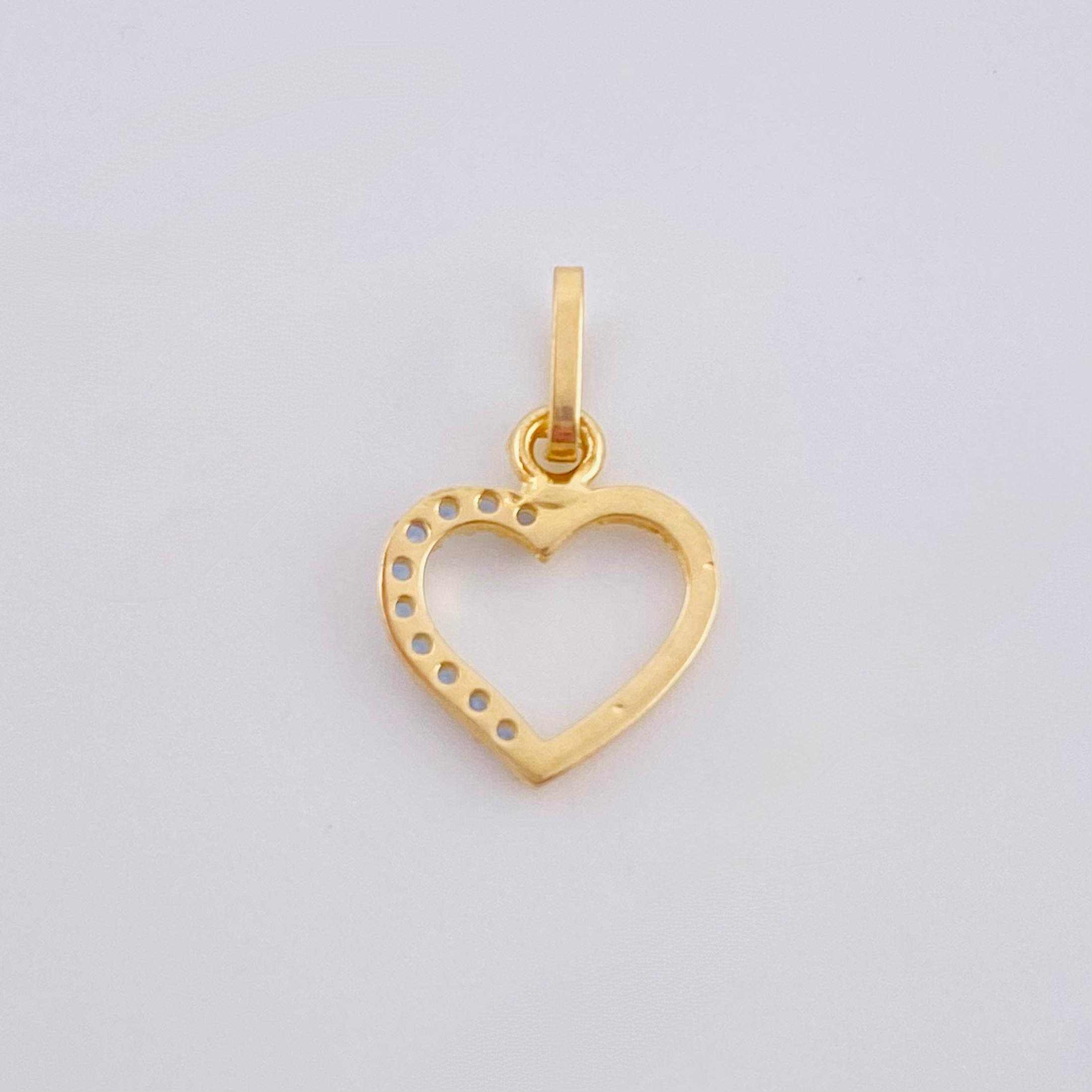 Dije Silueta Corazón 0.35gr / 1/2 in / Oro Amarillo 18K