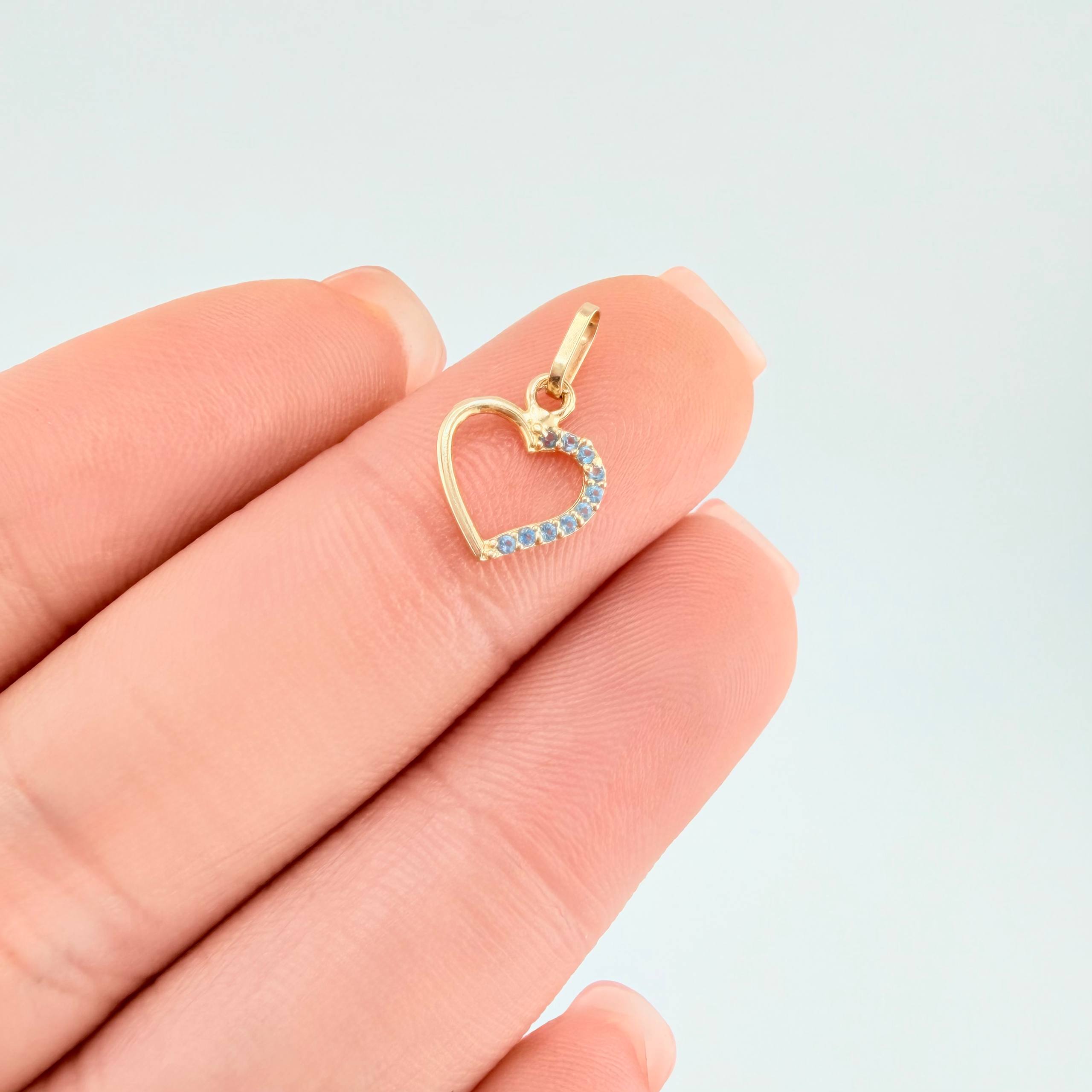 Dije Silueta Corazón 0.35gr / 1/2 in / Oro Amarillo 18K