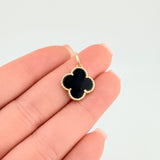 Dije Trebol Negro 1.9gr / 1 in / Oro Amarillo Nac.Esp. 18K