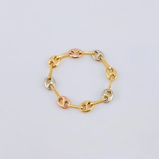 Ring Gc 0.55 g / T4 3/4 - 4 1/2 Three Golds 18K