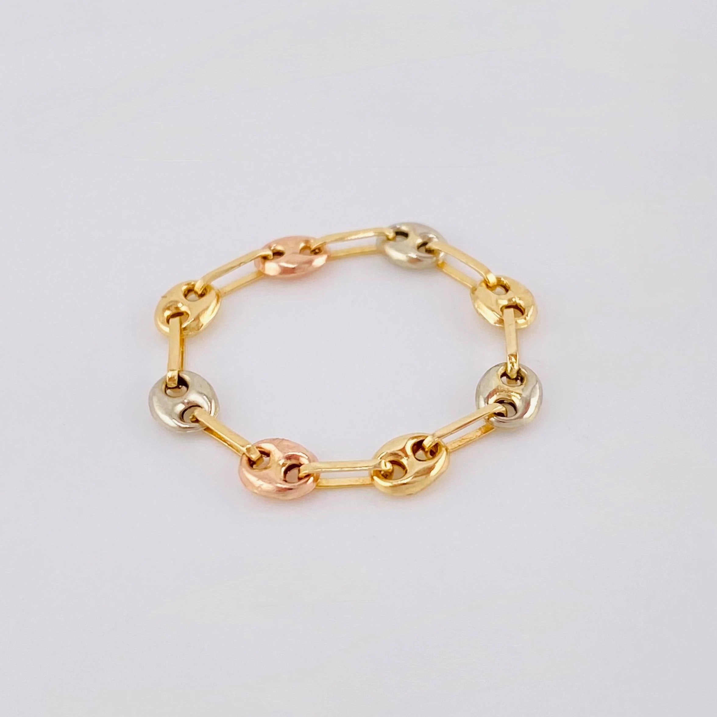 Anillo Gc 0.55 g / T4 3/4 - 4 1/2 Tres Oros 18K