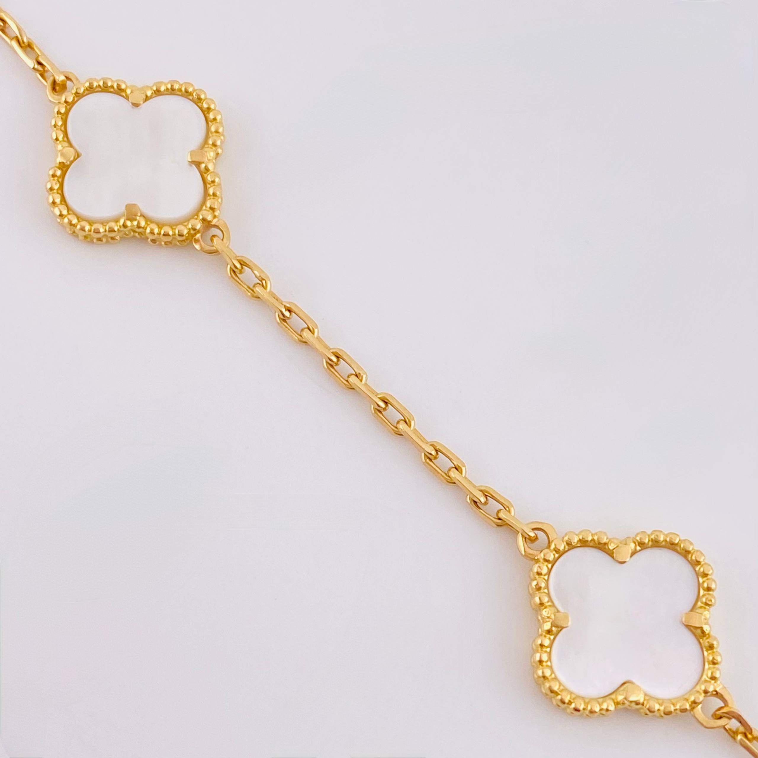 Clover Bracelet Classic Link 11.6gr / 8 1/4 in / 2.1mm Yellow Gold Nac.Esp. 18K *