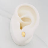 Stud Earrings Virgen Guadalupe 0.6 g / in / 5 mm Yellow Gold 18K