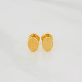 Stud Earrings Virgen Guadalupe 0.6 g / in / 5 mm Yellow Gold 18K