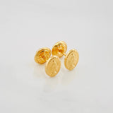 Stud Earrings Virgen Guadalupe 0.6 g / in / 5 mm Yellow Gold 18K