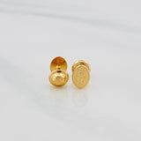 Stud Earrings Virgen Guadalupe 0.6 g / in / 5 mm Yellow Gold 18K