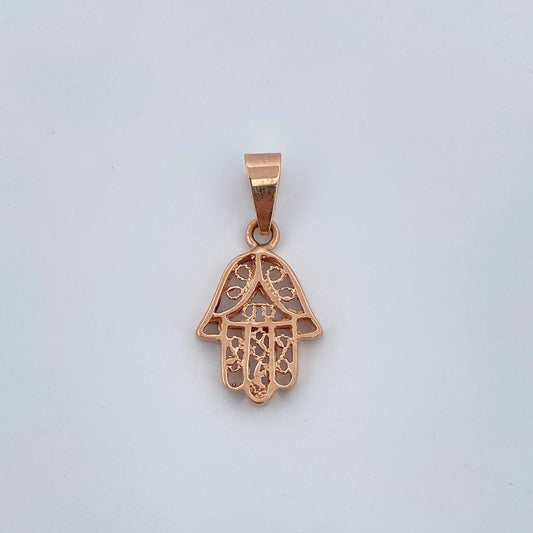 Pendant Hamsa Hand 2.25gr / 2.6cm / 18K Rose Gold $
