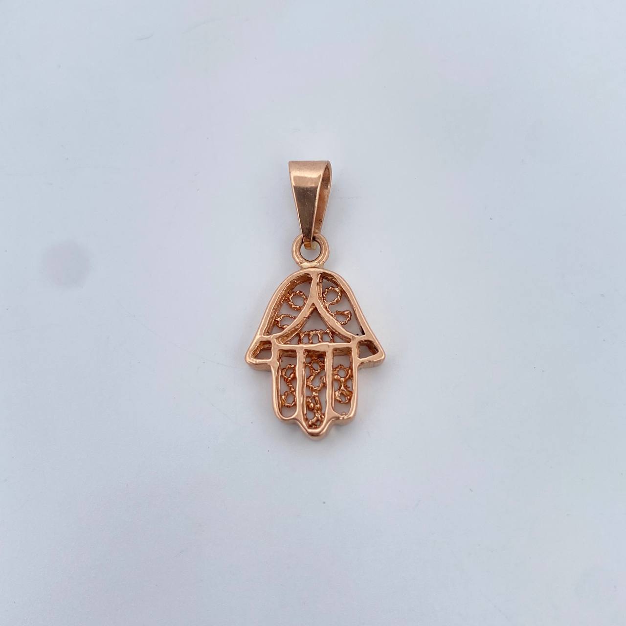 Pendant Hamsa Hand 2.25gr / 2.6cm / 18K Rose Gold $