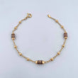 Pulso Barril 2.65gr / 18cm / 3mm Bolas Diamantadas Oro Amarillo 18K $
