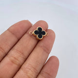 Herraje Trebol 0.75gr / 1.2cm / Electroestatico Oro Amarillo 18K $