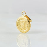 Pendant Letter F 0.6gr / 0.8in / 18K Gold ©