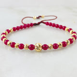 Polished Rubies Bracelet 1.85gr / 0.2in-0.2in 18K Gold