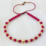 Polished Rubies Bracelet 1.85gr / 0.2in-0.2in 18K Gold
