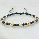 Diffused Onyx Bracelet 1.7gr / 6mm-4mm 18K Gold ©