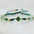 Emerald Bracelet Charm Clover 1.75gr / 4mm 18K Yellow Gold Nac.Esp. ©