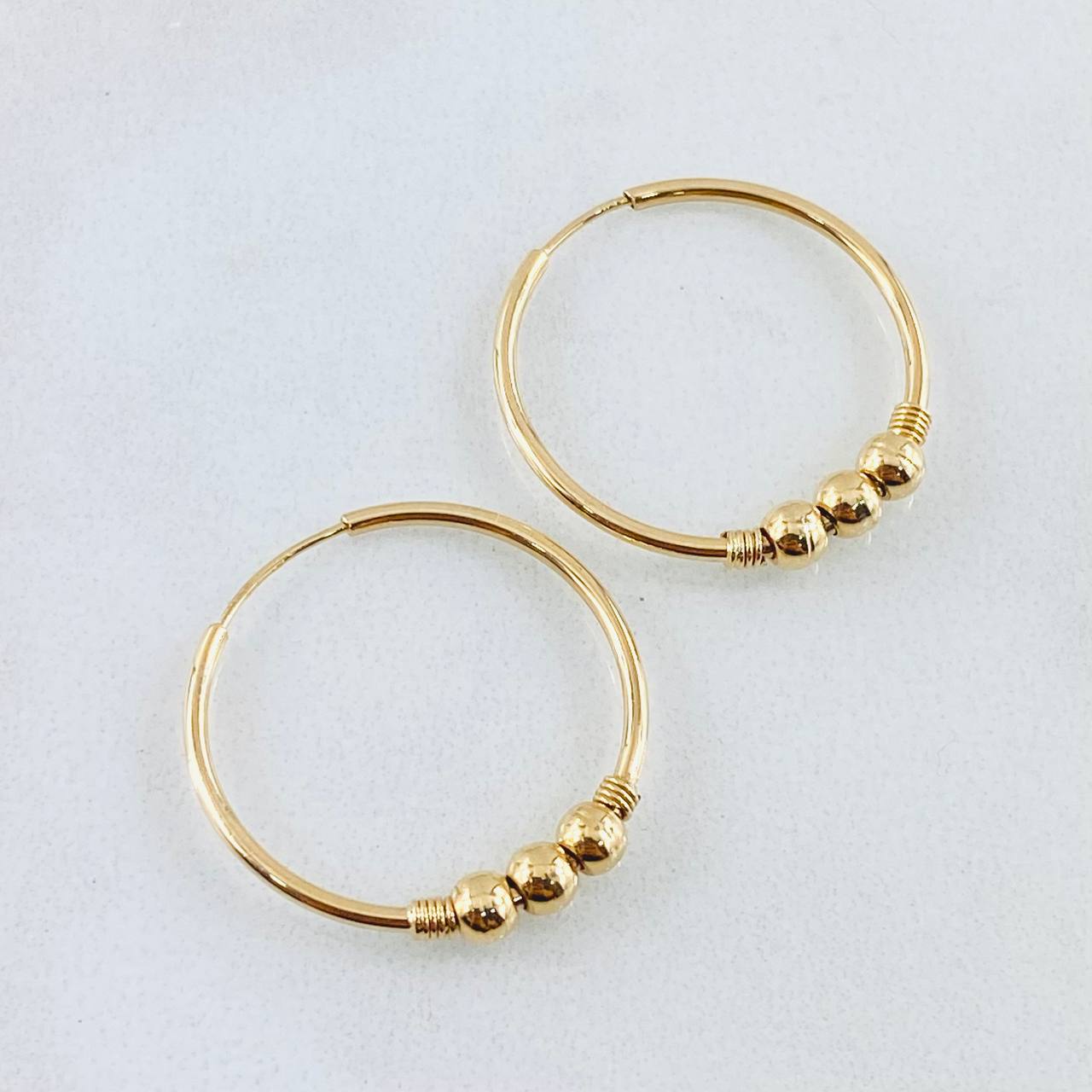 Hoop Earrings Trio 1.35gr / 0.8in / 18K Gold +0$