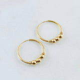 Hoop Earrings Trio 1.2gr / 0.6in / 18K Gold