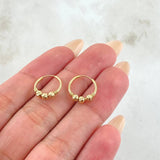 Hoop Earrings Trio 0.9gr / 0.5in / 18K Gold