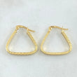 Tribal Triangle Hoop Earrings 1.65gr / 0.8in / 18K Gold