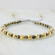 Gray Pyrite Bracelet Grayish 2.1gr / 18K Yellow Gold