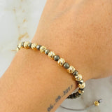 Gray Pyrite Bracelet Grayish 2.1gr / 18K Yellow Gold