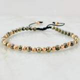 Black Pyrite Grayish Bracelet 1.7gr / 18K Rose Gold