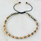 Black Pyrite Grayish Bracelet 1.7gr / 18K Rose Gold