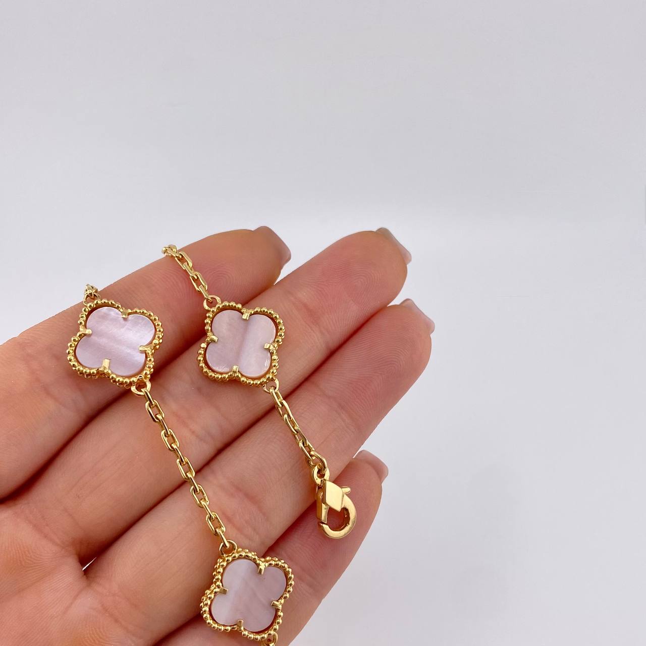 Cadena Aro Seguido Trebol 23.05 g / 17 in / 2.1 mm Oro Amarillo 18K