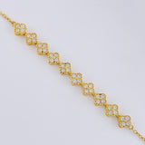 Pulso Modulable Volga Secuencia De Trebol 3.3 g / 6 3/4 in - 6 1/4 in / 1.3 mm Oro Amarillo 18K