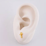 Topos Cruz Cristo 0.8 g / in / 8.1 mm Oro Amarillo 18K