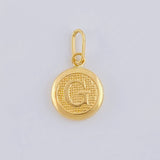 Dije Letra Circulo G 0.45 g / 3/4 in Oro Amarillo 18K
