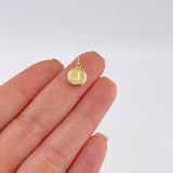 Pendant Circle Letter J 0.35 g / 3/4 in Yellow Gold 18K