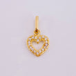 Dije Silueta Corazón Tupido 0.7gr / 3/4 in / Oro Amarillo 18K ©