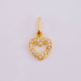 Dije Silueta Corazón Tupido 0.7gr / 3/4 in / Oro Amarillo 18K ©