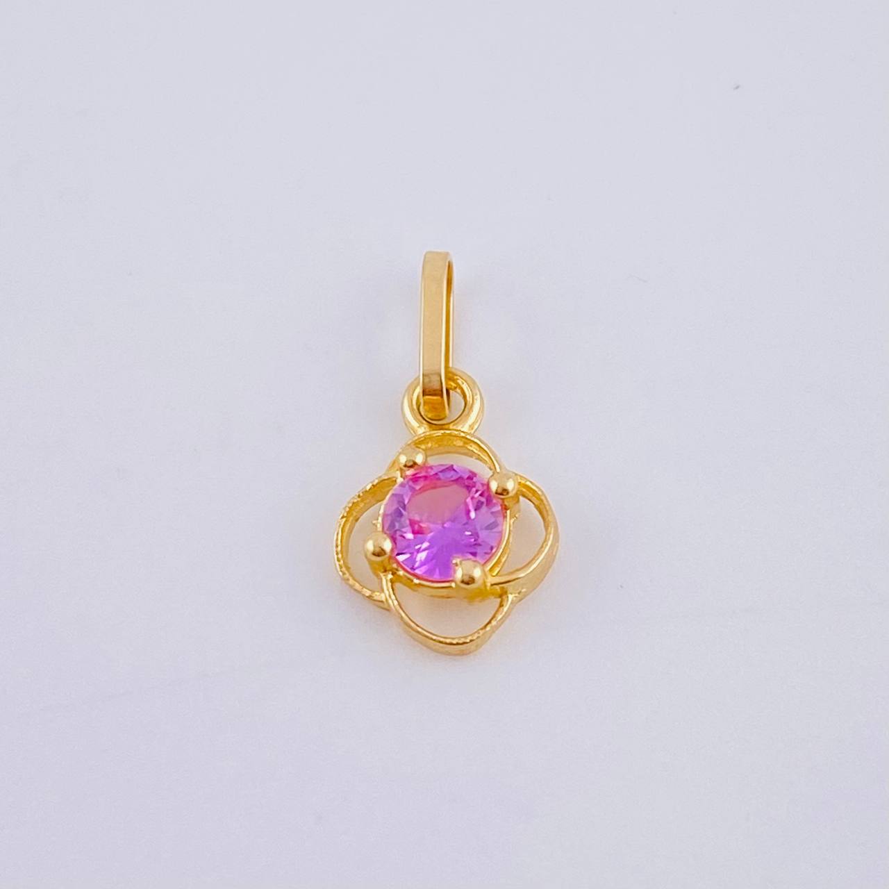 Pendant Flower 0.35gr / 1/2 in / 18K Yellow Gold ©