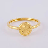 Anillo Circulo Diamantado Bordeado 1.4gr / T8 1/2 / Oro Amarillo 18K ©