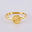 Anillo Circular Diamantado Bordeado 1.3gr / T7 1/2 / Oro Amarillo 18K *